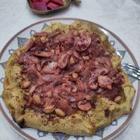 Vegan mushakran, very delicious. I had wanted to try a vegan version of the traditional Palestinian dish, and it did not disappoint! (Be aware: only available some days) at Vegan Spectrum مطبخ الطيف النباتي in Amman