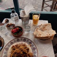 Hummus shoarma, labneh and veggies at Vegan Spectrum مطبخ الطيف النباتي in Amman