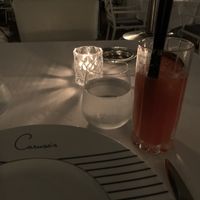 Excellent mocktails- Sunset  at Caruso's in Santa Barbara
