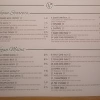 The vegan options. at Namaste in Wolverhampton