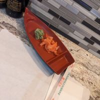 Boat for chopstick rest and soy sauce at Sushi Rose in Reno