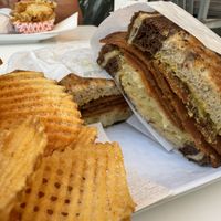Vegan Ruben on rye  at Hot Johnnie's in San Francisco