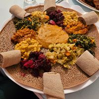 Vegan platter for 2 at ETHIOERITREA RESTAURANT in Syracuse