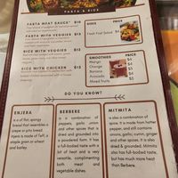 A few other vegan options and smoothies at ETHIOERITREA RESTAURANT in Syracuse