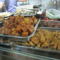 Some of the mock meats available daily at An Lac Tam - P2 in Da Lat