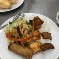 My plate of chosen food   at An Lac Tam - P2 in Da Lat