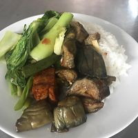 rice & veggies 30k VND at An Lac Tam - P2 in Da Lat