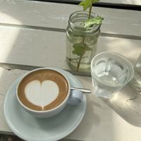 Flat White mit mandelmilch  at Seed Cafe in Colombo