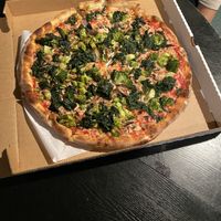 Vegan pie with spinach, broccoli, and mushrooms  at Umberto's in Wantagh