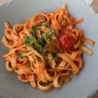 Pasta Arrabiata at The Rabbit Hole in Sibiu