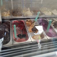 Some of the vegan options at Agrigelateria in Lanzarote