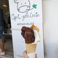Chocolate y plátano at Agrigelateria in Lanzarote