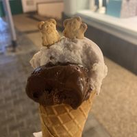 Dark chocolate and banana flavours   at Agrigelateria in Lanzarote