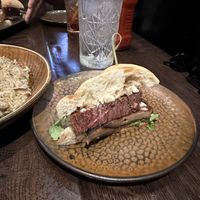 “Steak”, bleu cheese, portobello mushroom   at Universal Studios - The Toothsome Chocolate Emporium & Savory Feast Kitchen in Orlando