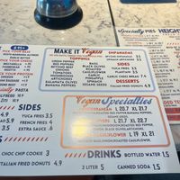 Vegan Side of the Menu at Heights Pizza in Tampa