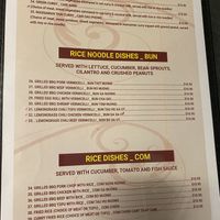 Menu  at Pho Boston Vietnamese Cuisine in Northampton