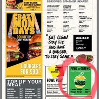 Menu at Artcaffé in Nairobi