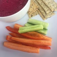 Beetroot hummus  at Artcaffé in Nairobi