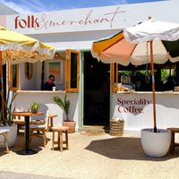 Front of cafe at Folk and Merchant in Doubleview