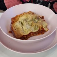 vegan lasagna at Angel Cafe in North London