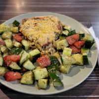 Vegan quiche & salad at Equilibrium Kaffee in Vienna