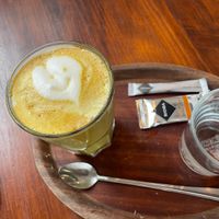 Turmeric Ginger Latte  at Equilibrium Kaffee in Vienna