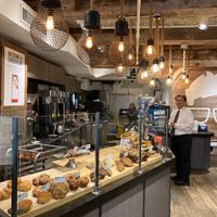 Inside at Gregorys Coffee in Brooklyn