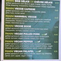 Veggie & vegan panini at Oliver's Sandwich & Salad Bar in Antwerpen