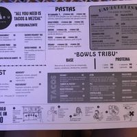 Menú de comida  at Tribu Mazunte in Mazunte