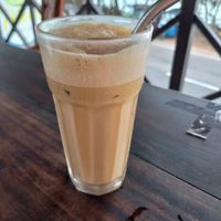 Iced coffee with coconut milk (100 rupees extra) at Blue Portch Surf View in Ahangama