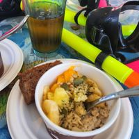 Breakfast muesli and banana bread at Fair Wind in Kailua Kona