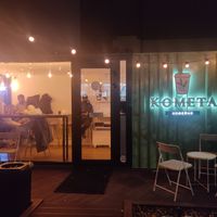 Outside at Kometa's Coffee in Kursk