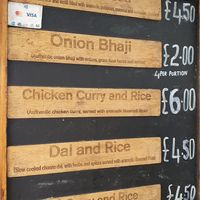 Menu at The Dosa in Hebden Bridge