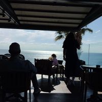 The view! In February! at Caffè Nero in Paphos