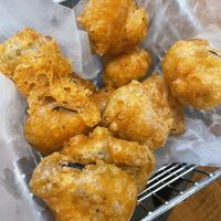 Fried pickles, ask for vegan fancy    at Drip in Hellertown