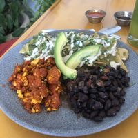 Awesome chilaquiles  at Tata Mia in Bucerias