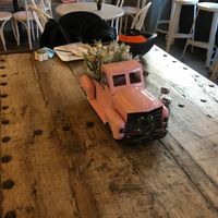 Communal table in Glow. at Glow Plant Based Revolution in New York City