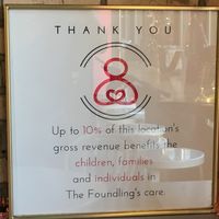 Sign on wall. at Glow Plant Based Revolution in New York City