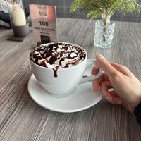 Vegan deluxe hot chocolate  at Lodgen Spiseri in Hemsedal