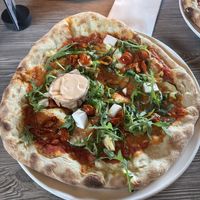 Vegan Italia garden pizzaa  at Lodgen Spiseri in Hemsedal