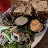 Jackfruit Reuben on Rye  at Lucky's Taproom and Eatery in Dayton