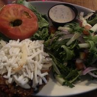 Open-faced bean burger at Lucky's Taproom and Eatery in Dayton