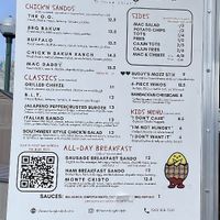 Menu  at The Mocking Bird in Beaverton