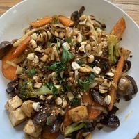 Stir fried noodles, tofu and veg  at Earthlings in Newcastle Upon Tyne