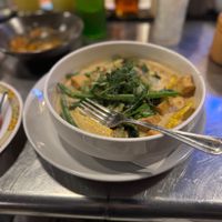 Coconut vegetables and the green beans and tofu in yum yum sauce at ThaiPop in Rochester