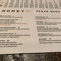 Menu  at Honey in Doylestown