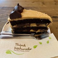 Salted caramel cake slice   at Cafe 1496 in Forres