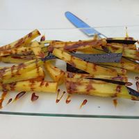 Berenjenas con miel de caña at Lo Nuestro in Olvera