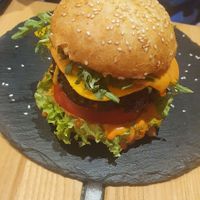 Monster burger at Rai Urban Vege in Belgrade