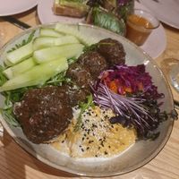 Hummus falafel salad at Rai Urban Vege in Belgrade